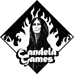 Logo Candela Games - blanco y negro